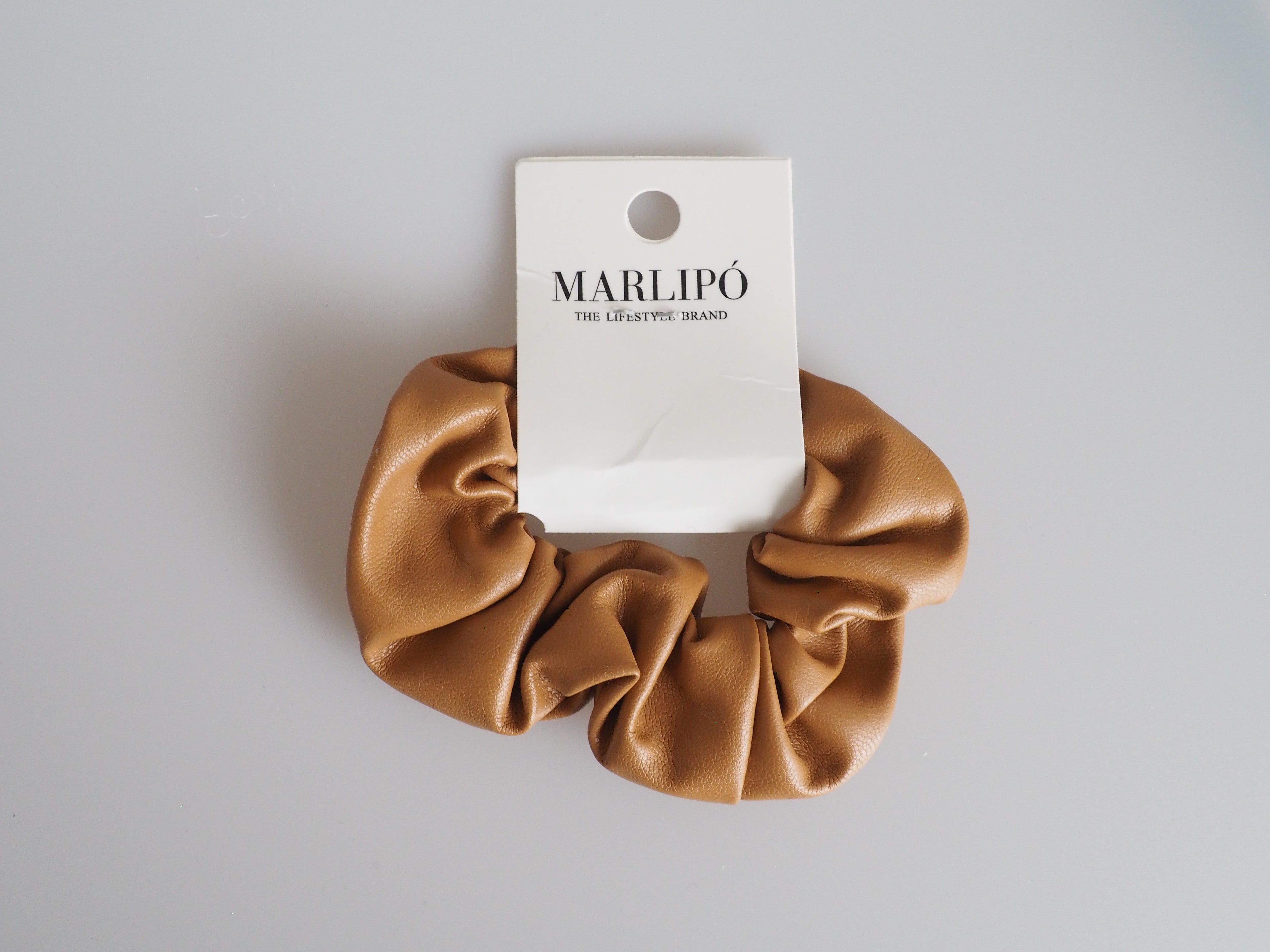 Vegan Leather Scrunchie - Toffe