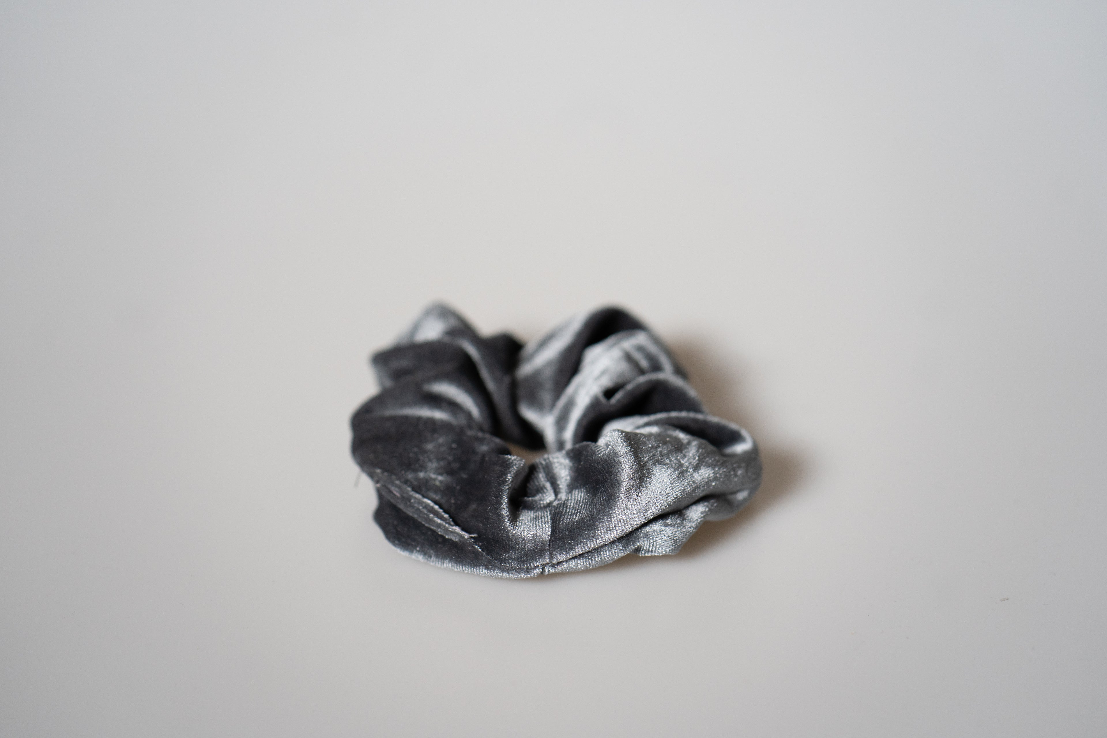 Samt Scrunchie - Smoky Petrol