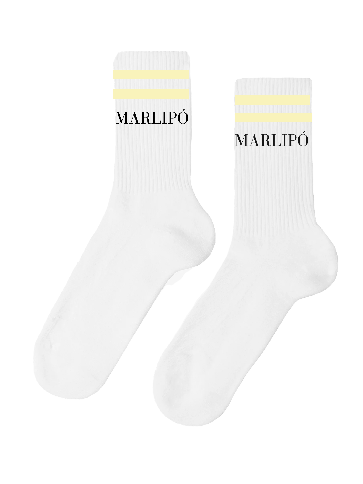 Crew Socks - Light Yellow Stripes
