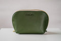 Marlipó Beauty Bag Small – Vegane Leder Kosmetiktasche in Khaki | kompakt & stylisch