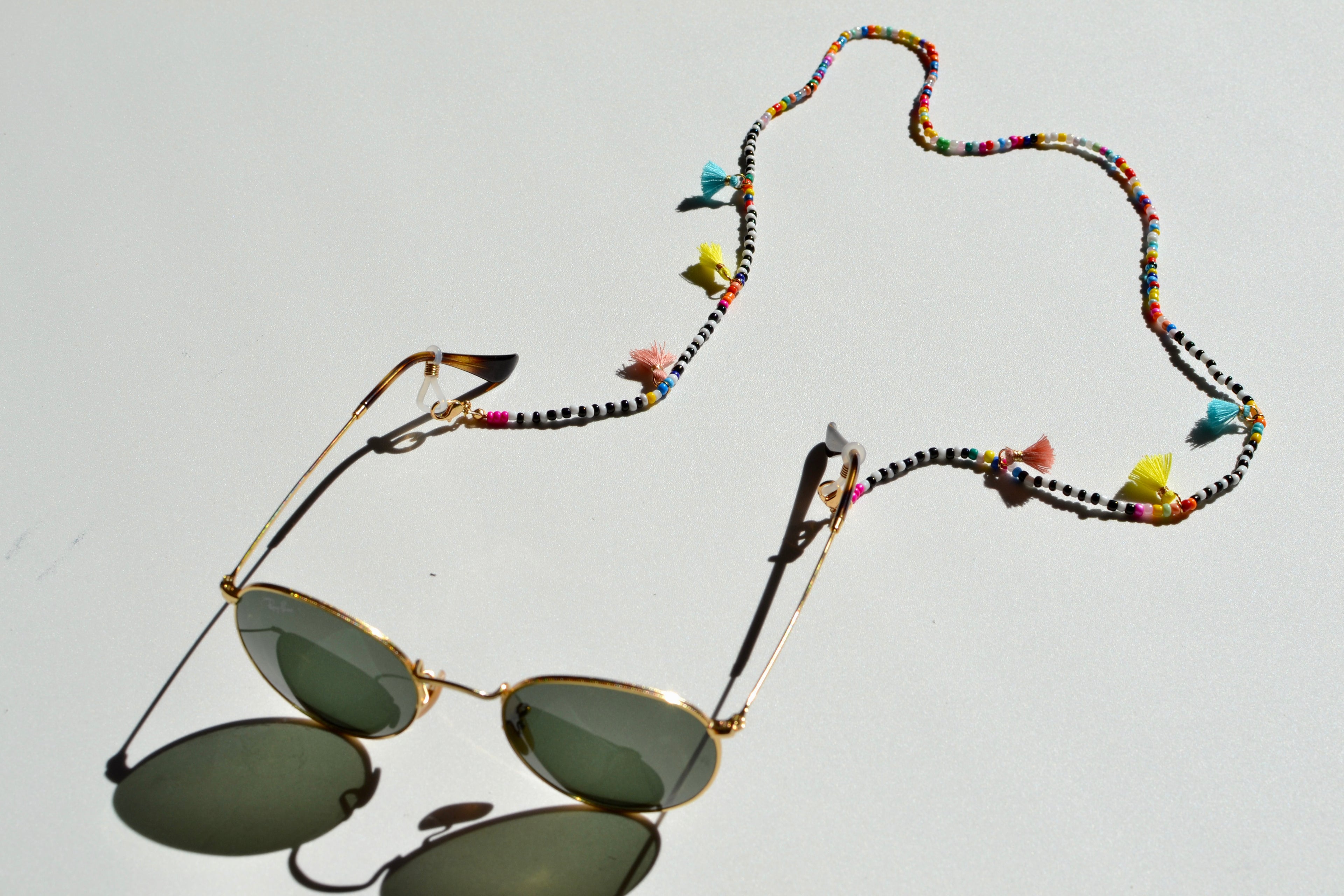 Brillen und Maskenkette - Boho