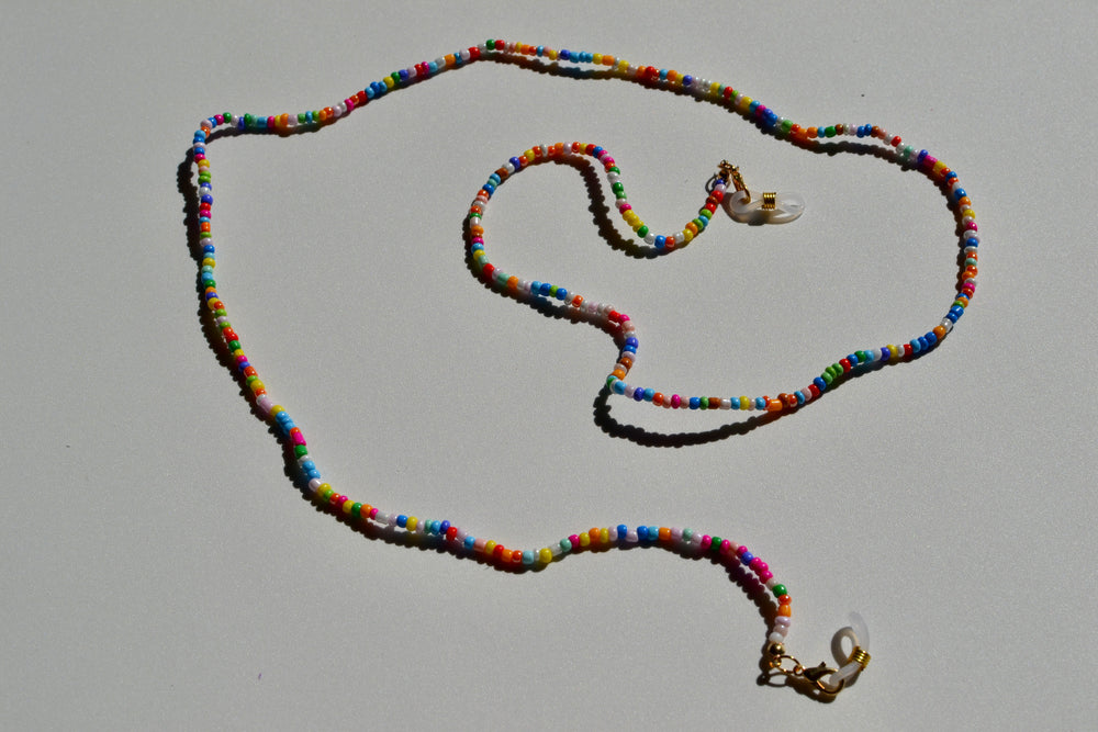 Brillen und Maskenkette - Rainbow
