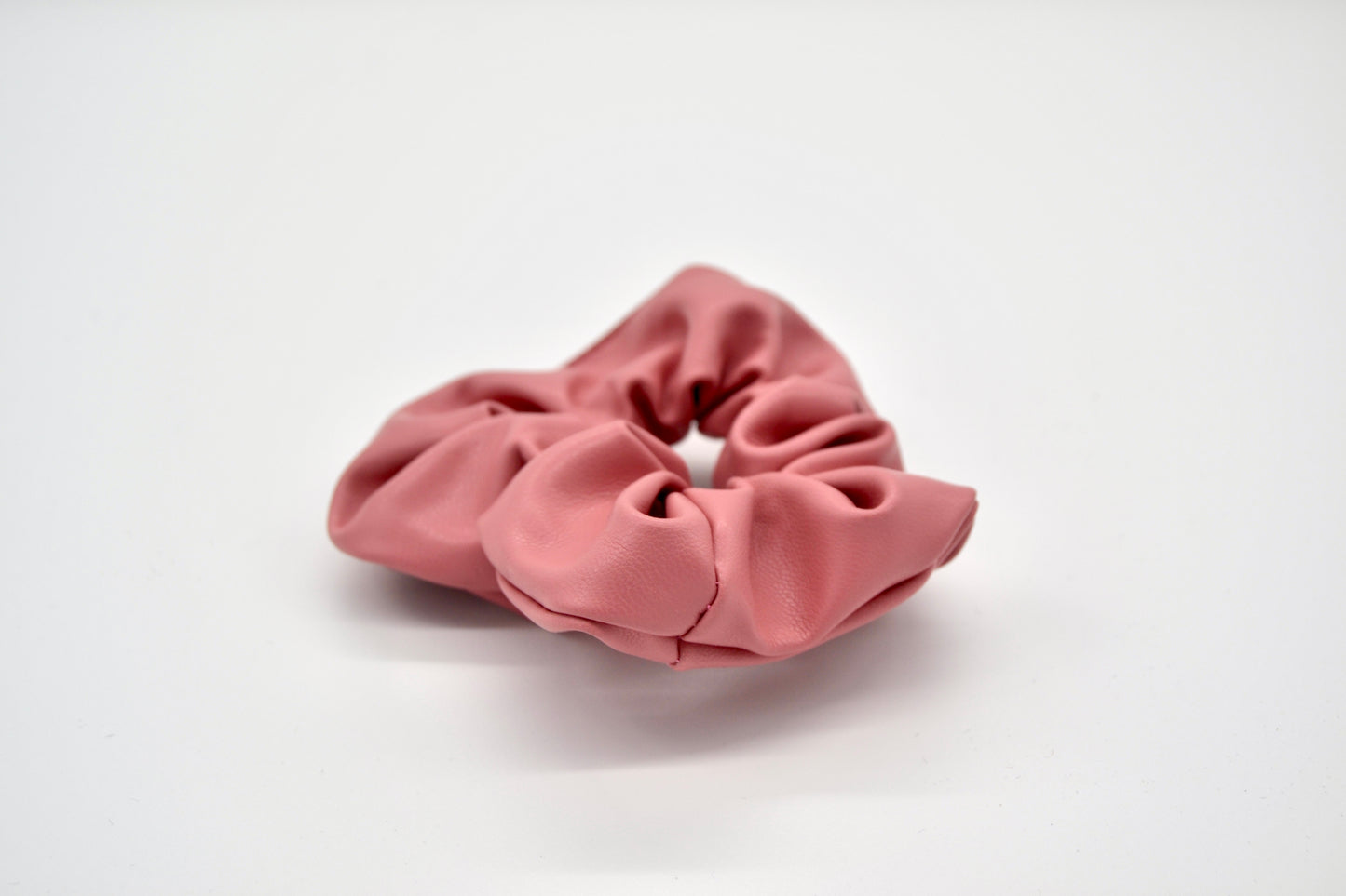 Vegan Leather Scrunchie - Soft Rose