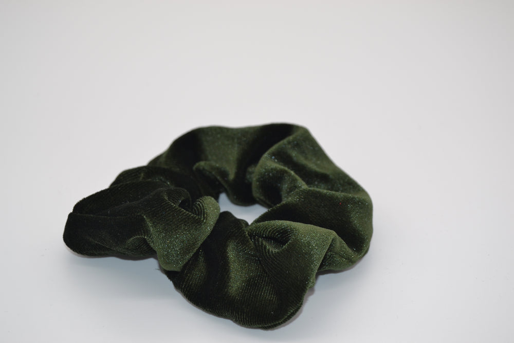 Samt Scrunchie - Dark Green