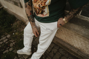 Track Pant -  Creme white