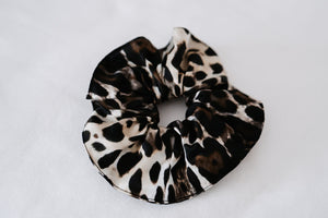 Big Scrunchie - Haargummi aus Seide Leopard